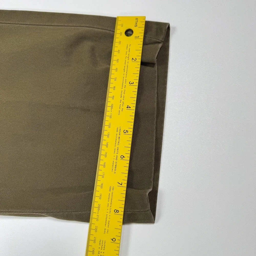 Vintage Polo Ralph Lauren Preston Mens Chinos 38x32 Brown Cotton Flat Front